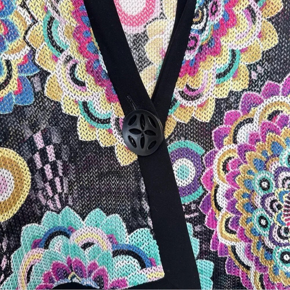 Joseph Ribkoff Womens Cover Up 8 Kimono Open Knit Multicolor Jacket - Picture 10 of 15